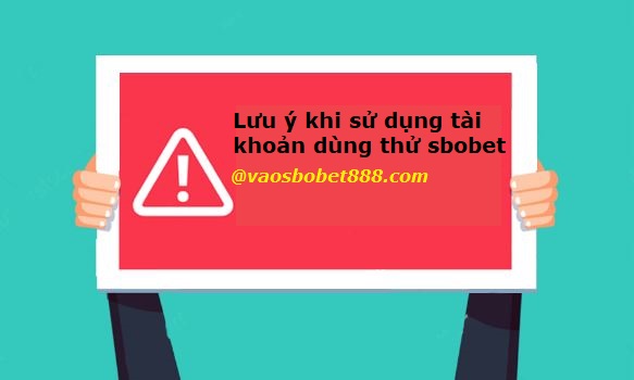 luu y khi su dung tai khoan dung thu sbobet hinh anh 2