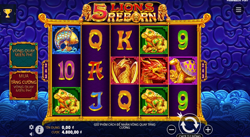 Tinh nang game 5 Lions Reborn tai Sbobet