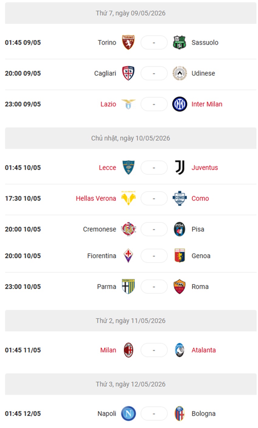 Lich tthi dau Serie A 2025/26 vong 36