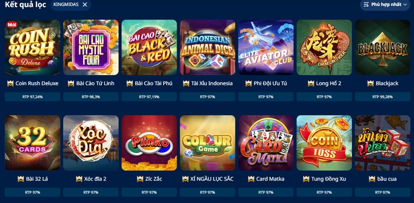 Danh gia sanh game KingMidas SBOBET