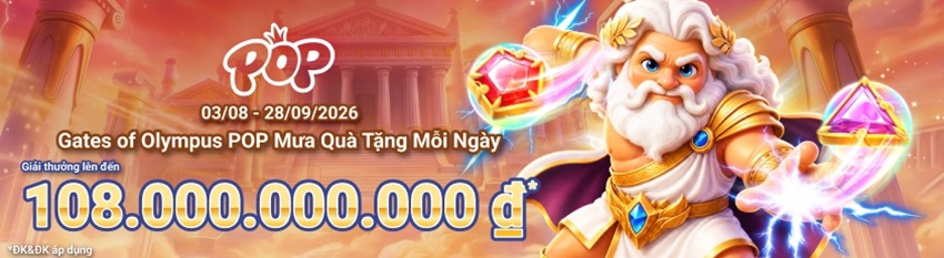 Ưu đãi Gates of Olympus POP SBOBET tháng 9/2026 Khuyen mai Gates of Olympus POP SBOBET thang 9/2026